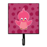 Caroline'S Treasures Bird On Pink Polkadots Wall Hook, Small, Multicolor