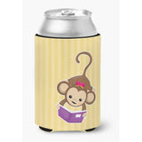 Caroline'S Treasures Monkey Reading Can Or Bottle Hugger, Can Hugger, Multicolor