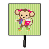 Caroline'S Treasures Monkey Going To School Wall Hook, Small, Multicolor