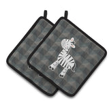 Caroline'S Treasures Bb7026Pthd Zebra Pair Of Pot Holders, 7.5 X 7.5, Multicolor