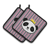 Caroline'S Treasures Bb7037Pthd Panda Bear Queen Pair Of Pot Holders, 7.5 X 7.5, Multicolor
