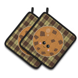 Caroline'S Treasures Bb7046Pthd Cookie Face Pair Of Pot Holders, 7.5 X 7.5, Multicolor