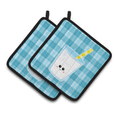 Caroline'S Treasures Bb7047Pthd Milk Face Pair Of Pot Holders, 7.5 X 7.5, Multicolor