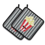 Caroline'S Treasures Bb7053Pthd Popcorn Face Pair Of Pot Holders, 7.5 X 7.5, Multicolor