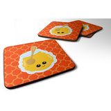 Caroline'S Treasures Honey Jar Face Foam Coaster Set Of 4, 3.5, Multicolor