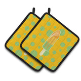 Caroline'S Treasures Bb7064Pthd Ice Pop Popcicle Orange Green Pair Of Pot Holders, 7.5 X 7.5, Multicolor