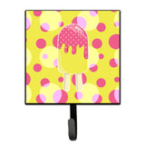 Caroline'S Treasures Ice Pop Popcicle Pink Yellow Wall Hook, Small, Multicolor