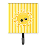 Caroline'S Treasures Sunshine Sun Face On Stripes Wall Hook, Small, Multicolor