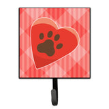 Caroline'S Treasures Puppy Pawprint Heart Wall Hook, Small, Multicolor