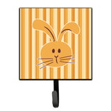 Caroline'S Treasures Rabbit On Stripes Wall Hook, Small, Multicolor