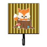 Caroline'S Treasures Baby Fox Tree Stripes Wall Hook, Small, Multicolor