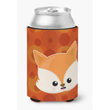 Caroline'S Treasures Baby Fox Face Polkadots Can Or Bottle Hugger, Can Hugger, Multicolor