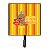 Caroline'S Treasures Thanksgiving Turkey Give Thanks Wall Hook, Small, Multicolor