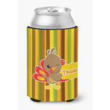 Caroline'S Treasures Thanksgiving Turkey Thanks Can Or Bottle Hugger, Can Hugger, Multicolor