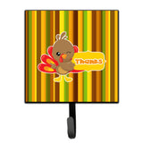 Caroline'S Treasures Thanksgiving Turkey Thanks Wall Hook, Small, Multicolor