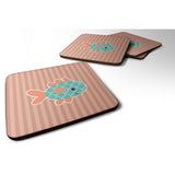 Caroline'S Treasures Fish Foam Coaster Set Of 4, 3.5, Multicolor