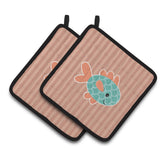 Caroline'S Treasures Bb7118Pthd Fish Pair Of Pot Holders, 7.5 X 7.5, Multicolor