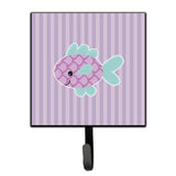 Caroline'S Treasures Purple Fish Wall Hook, Small, Multicolor