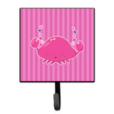 Caroline'S Treasures Pink Crab Wall Hook, Small, Multicolor