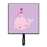 Caroline'S Treasures Pink Whale Wall Hook, Small, Multicolor