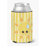 Caroline'S Treasures Weather Sun Sprinkle Face Can Or Bottle Hugger, Can Hugger, Multicolor