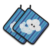 Caroline'S Treasures Bb7157Pthd Weather Windy Face Pair Of Pot Holders, 7.5 X 7.5, Multicolor