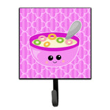 Caroline'S Treasures Pink Bowl Of Cereal Wall Hook, Small, Multicolor