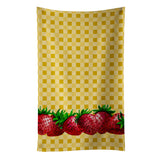 Caroline'S Treasures Strawberries On Basketweave Decorated Dish Towel, 25Hx15W, Multicolor