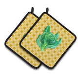 Caroline'S Treasures Broccoli On Basketweave Decorated Pot Holder, 7.5Hx7.5W, Multicolor