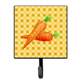 Caroline'S Treasures Carrots On Basketweave Wall Hook, Small, Multicolor