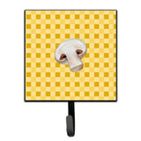 Caroline'S Treasures Champignon Mushroom On Basketweave Wall Hook, Small, Multicolor