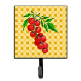 Caroline'S Treasures Cherry Tomato On Basketweave Wall Hook, Small, Multicolor