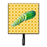 Caroline'S Treasures Cucumber On Basketweave Wall Hook, Small, Multicolor