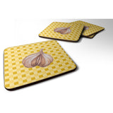 Caroline'S Treasures Garlic On Basketweave Decorative Coasters, 3.5, Multicolor