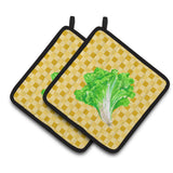 Caroline'S Treasures Lettuce On Basketweave Decorated Pot Holder, 7.5Hx7.5W, Multicolor