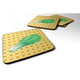 Caroline'S Treasures Mustard On Basketweave Decorative Coasters, 3.5, Multicolor