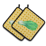 Caroline'S Treasures Mustard On Basketweave Decorated Pot Holder, 7.5Hx7.5W, Multicolor