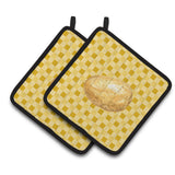 Caroline'S Treasures Potato On Basketweave Decorated Pot Holder, 7.5Hx7.5W, Multicolor