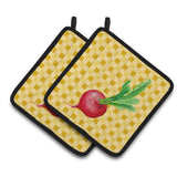 Caroline'S Treasures Radish On Basketweave Decorated Pot Holder, 7.5Hx7.5W, Multicolor