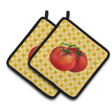 Caroline'S Treasures Tomato On Basketweave Decorated Pot Holder, 7.5Hx7.5W, Multicolor