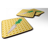 Caroline'S Treasures White Radish On Basketweave Decorative Coasters, 3.5, Multicolor