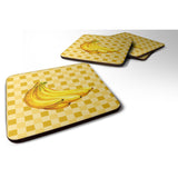 Caroline'S Treasures Banana Bunch On Basketweave Decorative Coasters, 3.5, Multicolor