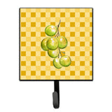 Caroline'S Treasures White Grapes On Basketweave Wall Hook, Small, Multicolor