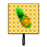 Caroline'S Treasures Whole Pineapple On Basketweave Wall Hook, Small, Multicolor
