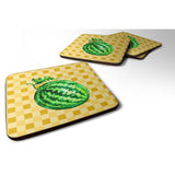 Caroline'S Treasures Whole Watermelon On Basketweave Decorative Coasters, 3.5, Multicolor