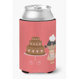 Caroline'S Treasures Valentine'S Cake Baker African American Decorative Can Hugger, Multicolor