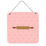 Caroline'S Treasures Rolling Pin Pink Metal Print, 6H X 6W, Multicolor