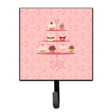 Caroline'S Treasures Cupcakes 3 Tier Pink Wall Hook, Small, Multicolor