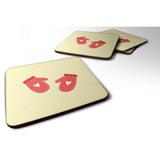 Caroline'S Treasures Oven Mitts On Yellow Decorative Coasters, 3.5, Multicolor