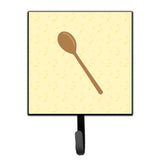 Caroline'S Treasures Wooden Spoon On Yellow Wall Hook, Small, Multicolor